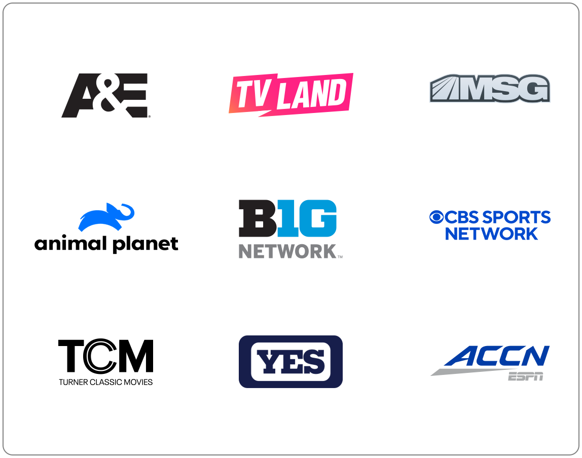 Everything TV channel logos — 200 plus channels including sports and entertainment 